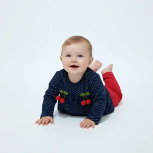 Kirazlı Kız Bebek Takım - Görsel 3