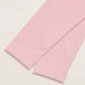 Beli Lastikli Açık Pembe Basic Kız Çocuk Tayt - Görsel 3