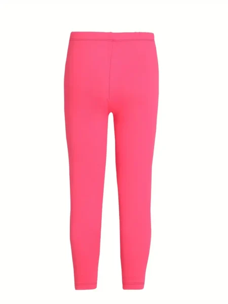 Beli Lastikli Pembe Basic Kız Çocuk Tayt