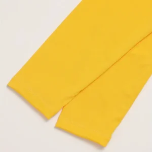 Beli Lastikli Sarı Basic Kız Çocuk Tayt - Görsel 3