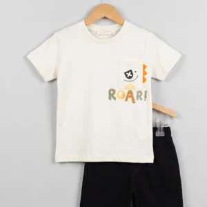 Roar Yazılı Şortlu Erkek Çocuk Takım - Görsel 2